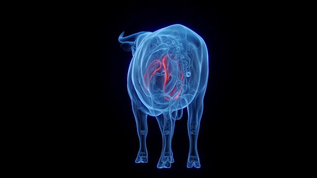 Animation of a cow's liver