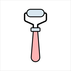 Jade Facial Roller. Facial Massage. Gua Sha. vector illustration on white background