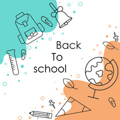 Back to school , banner vector graphic design ,illustration school doodle tool.
