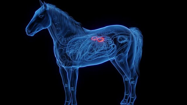 Animation of a horse's kidneys