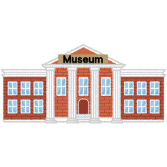 Fototapeta premium 美術館のイラスト