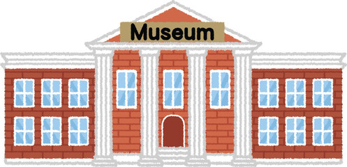 Obraz premium 美術館のイラスト