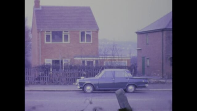 United Kingdom 1966, Charming English Residential Area - 1960s Historic Footage