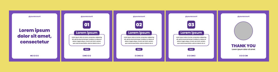 carousel or microblog template for social media post