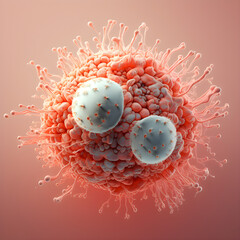 Macro medical, 3D cells, cellular science, cell. Generative AI