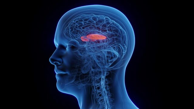 Animation of a man's lateral globus pallidus