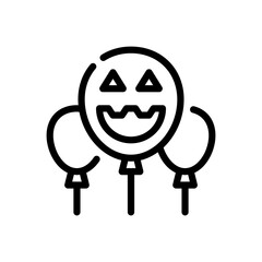 balloons line icon