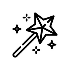 magic wand line icon
