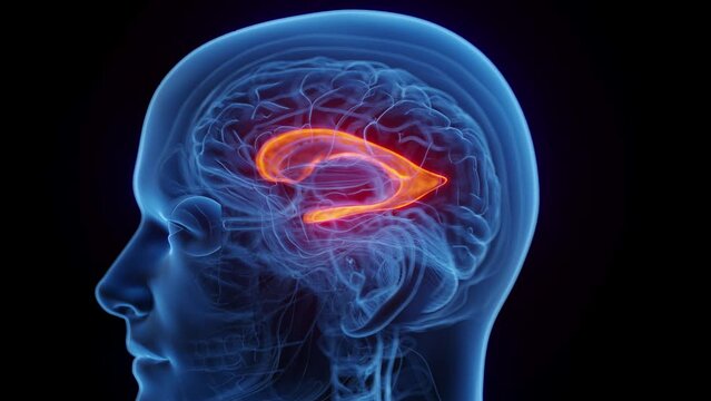 Animation of a man's lateral ventricle