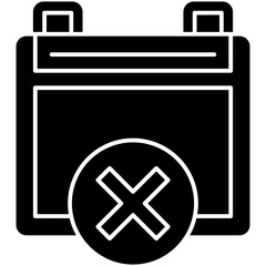 Fototapeta premium Cancel Calendar Icon