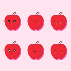 vector emojis of apple