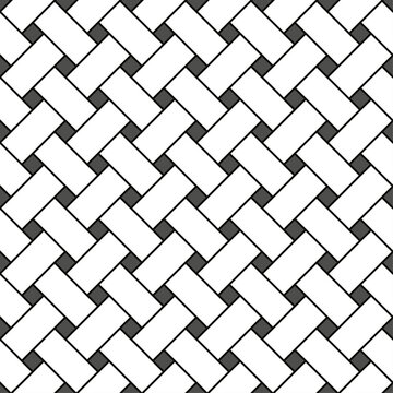 Seamless pattern wicker basket weaving background.
