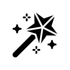 magic wand glyph icon