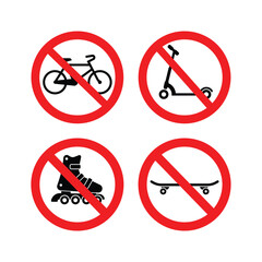 no bikes skates scooters skateboards allowed
