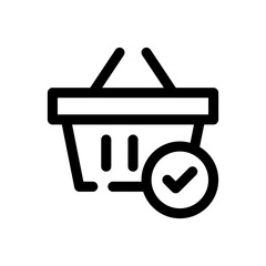 shopping basket line icon