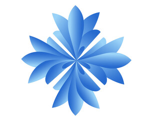 abstract blue flower