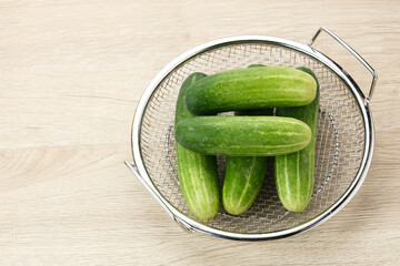 Fresh and healthy organic cucumbers 
