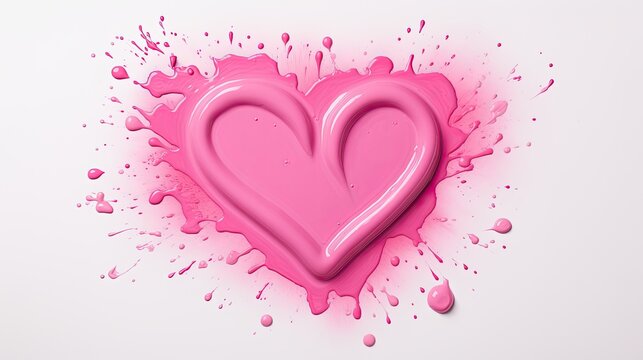 pink love heart shape for Valentine's Day