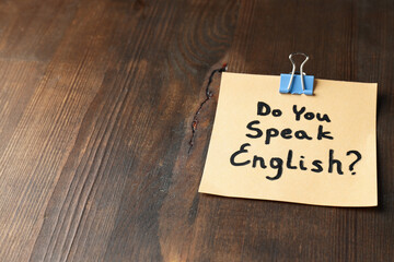 Learning English language, concept of learning language