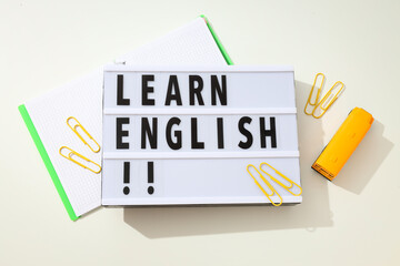 Learning English language, concept of learning language