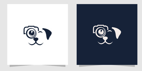 dog with camera logo design
