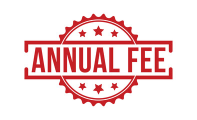 Annual Fee stamp red rubber stamp on white background. Annual Fee stamp sign. Annual Fee stamp.