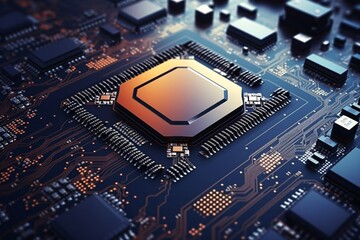 electronic component on an electronic circuit board Generative AI