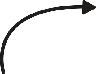 Black Arrow  Png Vector. Black arrow Right vector Direction isolated on a white background. Simple Black arrow