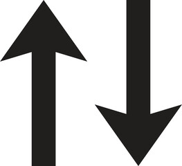 Black Arrow Set Png Vector. Black Arrows pointing up and down © Accountanz