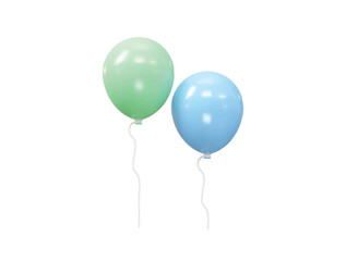 Balloon 3d rendering vector element