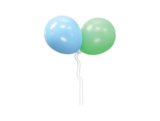 Balloon 3d rendering vector element