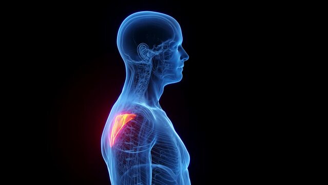 Animation of a man's infraspinatus