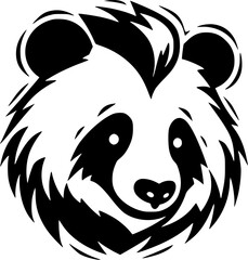 Panda | Black and White Vector illustration