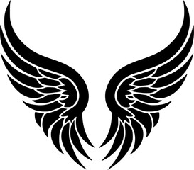 Obraz premium Angel Wings | Minimalist and Simple Silhouette - Vector illustration