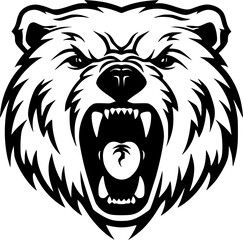Bear - Minimalist and Flat Logo - Vector illustration