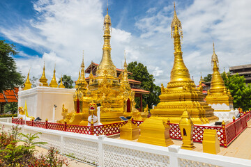 Wat Muay Tor, beautiful buddhist temple in Mae Hong Son province, Thailand.