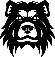 Dog - Black and White Isolated Icon - Vector illustration