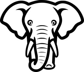 Fototapeta premium Elephant | Minimalist and Simple Silhouette - Vector illustration