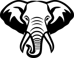 Elephant | Minimalist and Simple Silhouette - Vector illustration