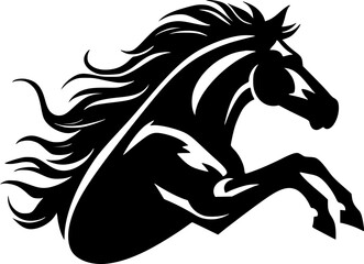 Horse | Minimalist and Simple Silhouette - Vector illustration