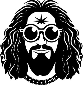 recommend clip art: Hippie - High Quality Vector Logo - Vector illustration ideal for T-shirt graphic