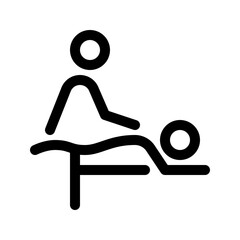 Massage line icon. Vector graphics