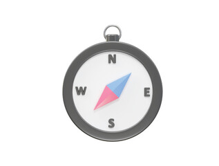 Compass icon vector 3d rendering transparent