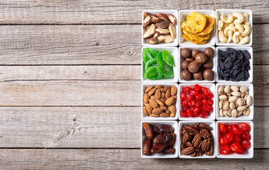 Mix of dried and candied fruits and nuts