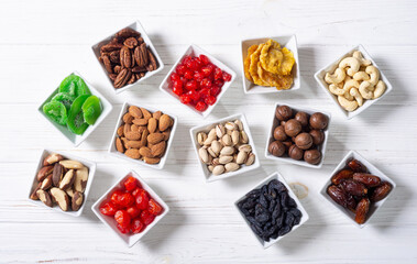 Mix of dried and candied fruits and nuts