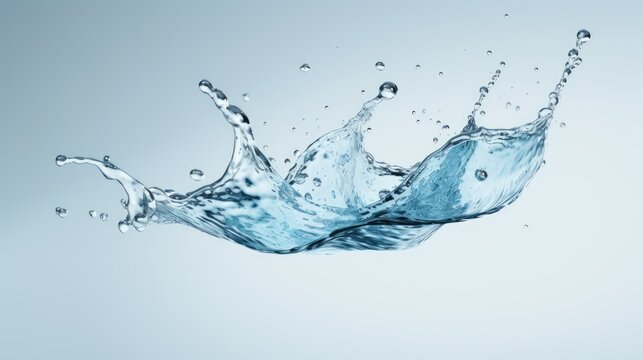 water splashes and drops on light background