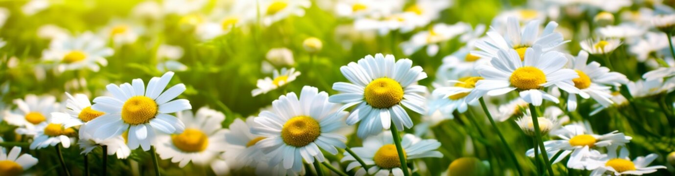 Chamomile flower for a banner.