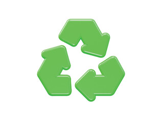 Recycle icon vector illustration transparent
