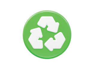 Recycle icon vector illustration transparent