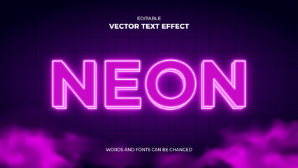 pink neon light editable text effect © hafid